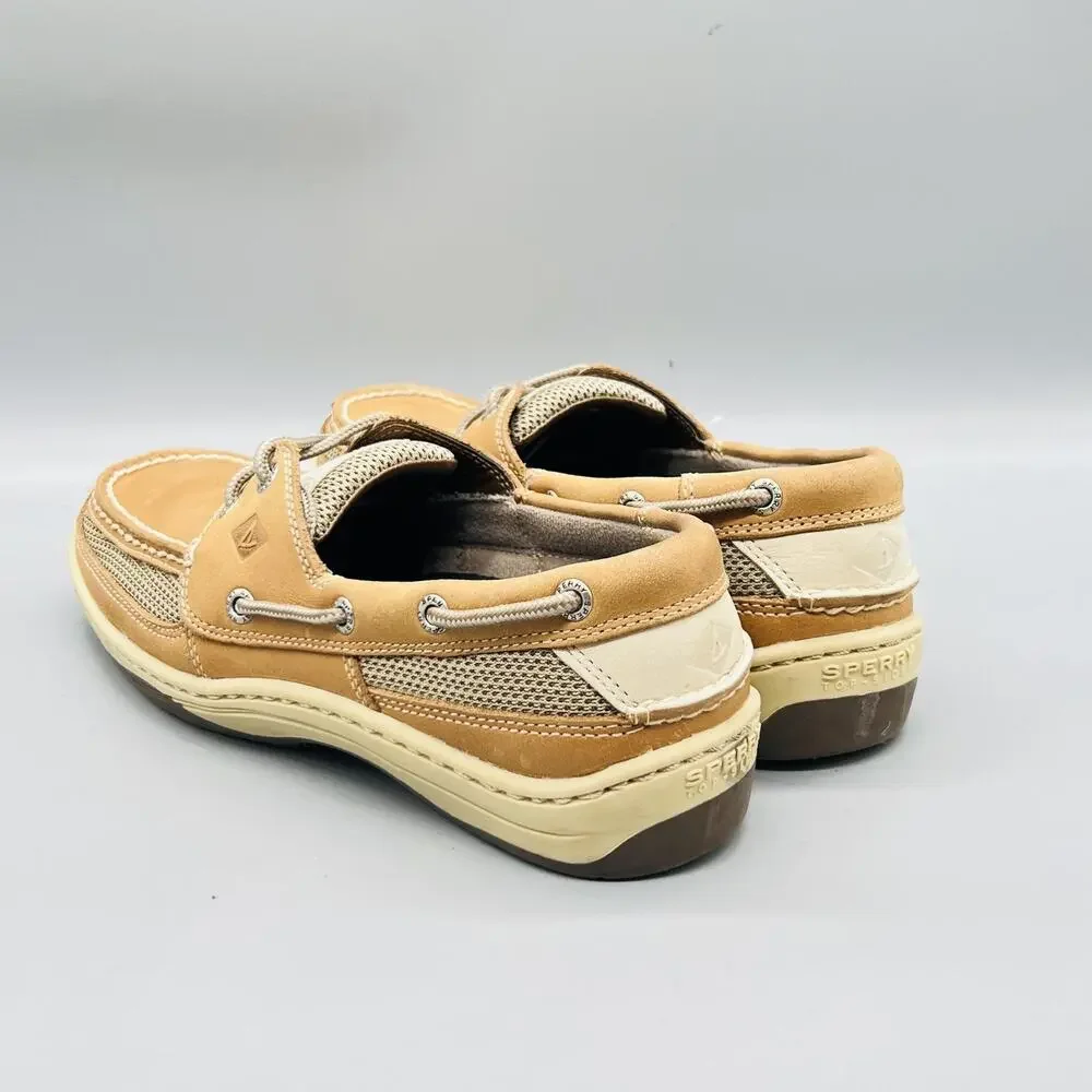 Sperry Shoes Mens 7.5 Brown Leather Top Sider Boat Deck Moc Toe Casual Comfort
